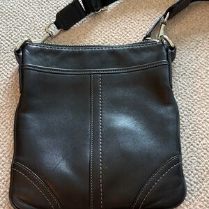 Coach Black Leather Crossbody Bag